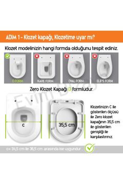 Aqua Bagno Zero Yavaş Kapanan Klozet Kapağı - Duroplast