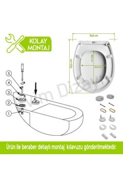 Aqua Bagno Smile Yavaş Kapanan Klozet Kapağı Duroplast