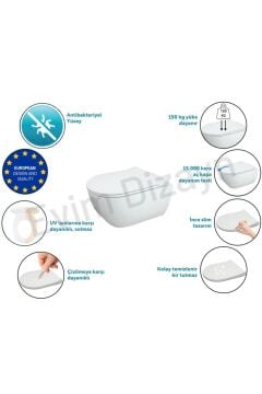 Thin Yavaş Kapanan Klozet Kapağı - Duroplast-yavaş Kapanan
