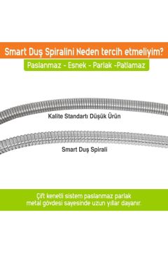 Aqua Bagno Smart Duş Hortumu - Spirali - Zinciri 150 cm.