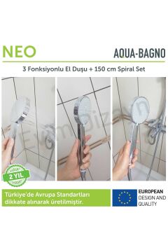 Neo El Duşu - Duş Başlığı 3 Fonksiyonlu