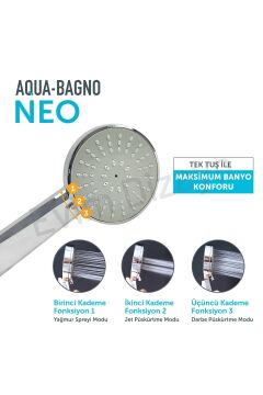 Neo El Duşu - Duş Başlığı 3 Fonksiyonlu