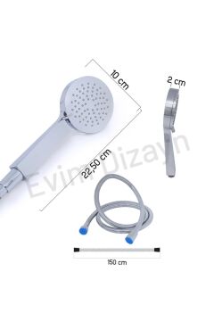 Aqua Bagno Smile El Duşu Set 2 Parça - Duş Başlığı - Spiral Hortumu Set