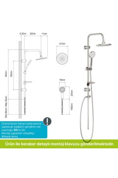 Aqua Bagno Neo Tepe Duşu Seti