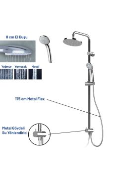 IDEAL DUO ROBOT TEPE DUŞ SİSTEMİ KROM