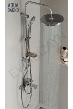 Aqua Bagno Largo - Tepe Robot Duşu Seti - Krom