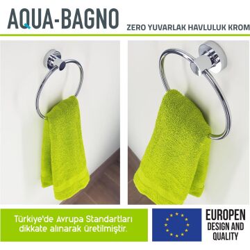 Aqua Bagno Zero Yuvarlak Havluluk - Parlak Krom