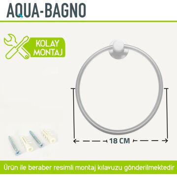Aqua Bagno Zero Yuvarlak Havluluk - Parlak Krom