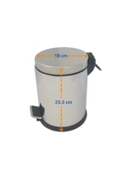 Noki - Pedallı Banyo ve Tuvalet Çöp Kovası 3 Lt.