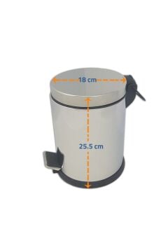 Noki - Pedallı Banyo ve Tuvalet Çöp Kovası 3 Lt.