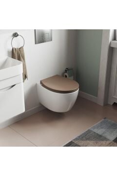 Aqua Bagno Largo Yavaş Kapanan Klozet Kapağı, Mat Vizon
