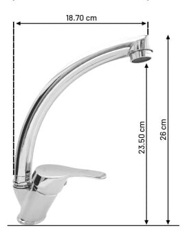 Spring Basic Kuğu Eviye Bataryası - Aç Kapa 40 Lık Kartuş, Krom
