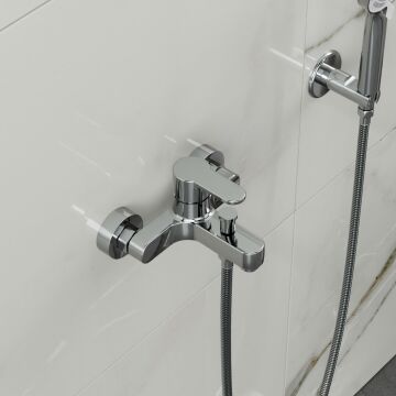 Adell Lento Banyo  Bataryası - Parlak Krom