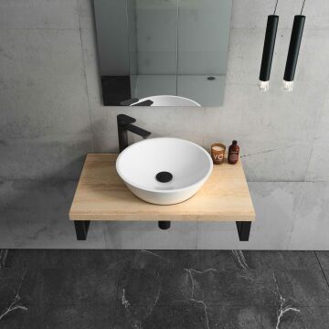 ISVEA SistemaY Soft Tezgah Üzeri Çanak  Lavabo 45 cm.Beyaz