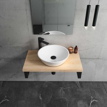 ISVEA SistemaY Soft Tezgah Üzeri Çanak  Lavabo 45 cm.Beyaz