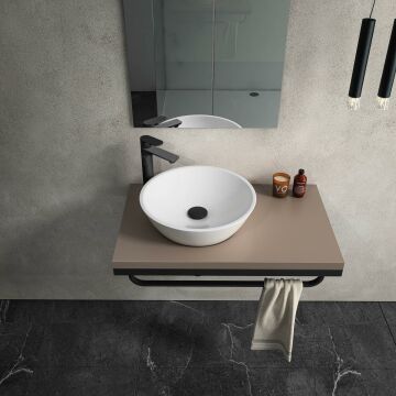 ISVEA SistemaY Soft Tezgah Üzeri Çanak  Lavabo 45 cm.Beyaz