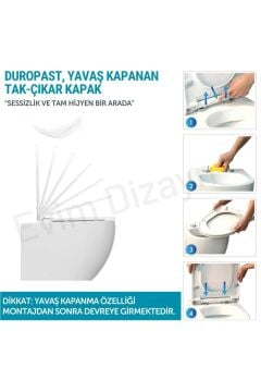 Alpha Asma Klozet + Yavaş Kapanan Kapak -İkili Set-beyaz