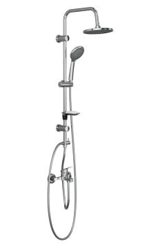 Spring Basic  Tepe Robot Duşu +  Basic Banyo Bataryası- 2 parça SET  , Parlak Krom