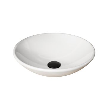 Aqua Bagno Minizia Tezgah Üstü Çanak Lavabo,batarya deliksiz,40 cm Beyaz