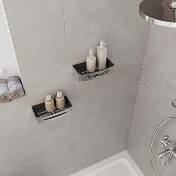 Aqua Bagno Smart Tekli Süngerlik 24 x 12,5 cm. , Parlak Krom