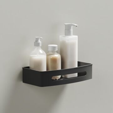 Aqua Bagno Smart Tekli Süngerlik 24x12,5 cm., Mat Siyah