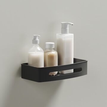 Aqua Bagno Smart Tekli Süngerlik 24x12,5 cm., Mat Siyah