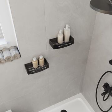 Aqua Bagno Smart Tekli Süngerlik 24x12,5 cm., Mat Siyah