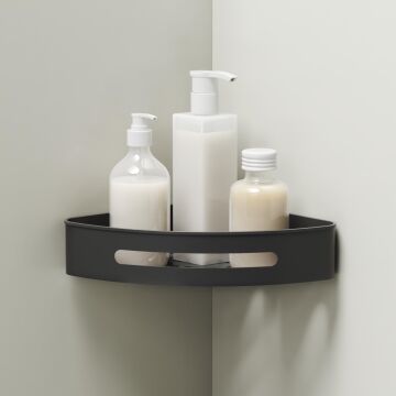 Aqua Bagno Smart Köşe  Süngerlik 20x20  cm. ,Mat Siyah