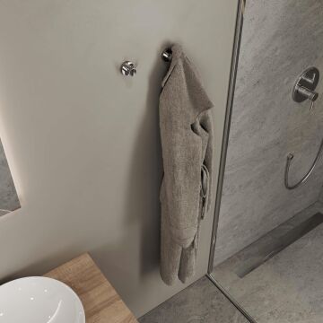 Aqua Bagno Zero Bornozluk -ikili -Parlak krom
