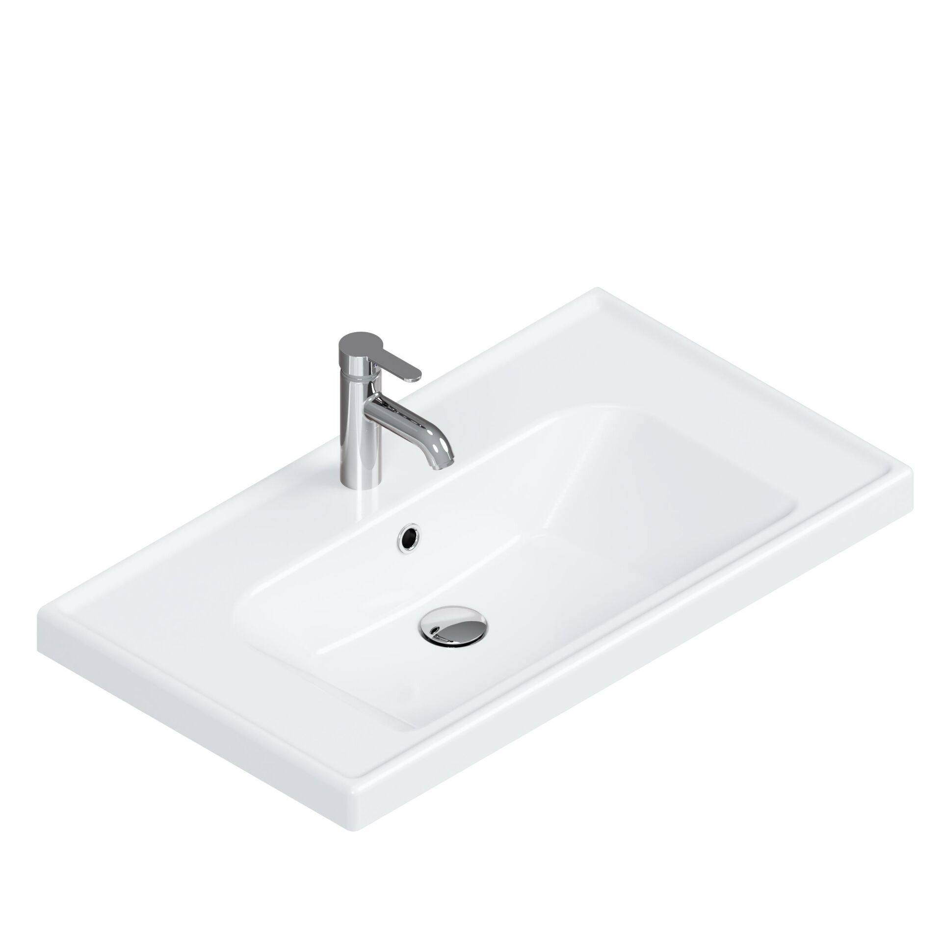 Turkuaz Frame Lavabo 80x45 cm. Beyaz