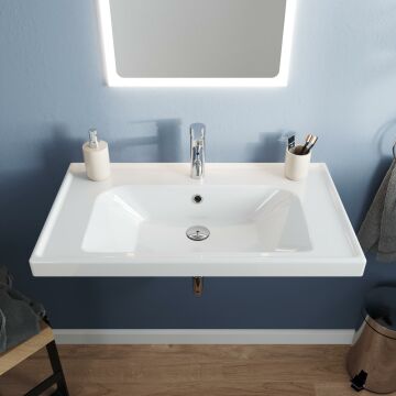 Turkuaz Frame Lavabo 80x45 cm. Beyaz