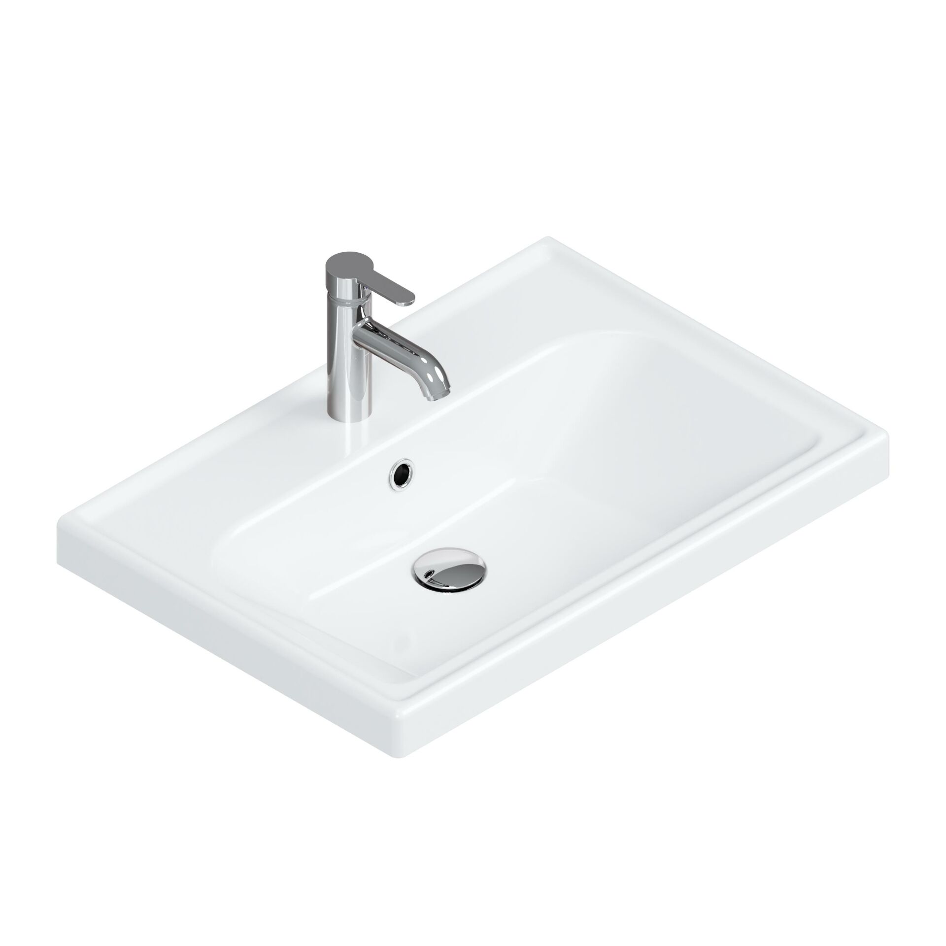 Turkuaz Frame Lavabo 65x45 cm. Beyaz