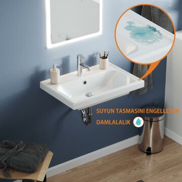 Turkuaz Frame Lavabo 65x45 cm. Beyaz