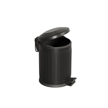 Aqua Bagno Midas  Çöp Kovası -Pedallı 5 lt. , Mat Siyah