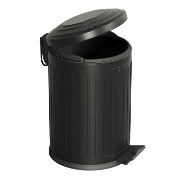 Aqua Bagno Midas  Çöp Kovası -Pedallı 12 lt. , Mat Siyah