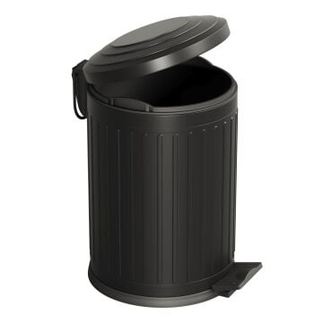 Aqua Bagno Midas  Çöp Kovası -Pedallı 12 lt. , Mat Siyah