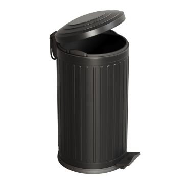 Aqua Bagno Midas  Çöp Kovası -Pedallı 16 lt. , Mat Siyah
