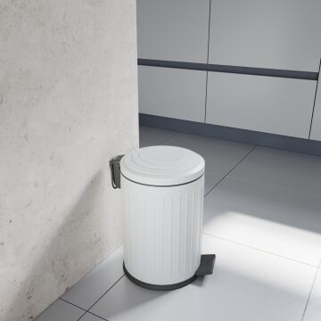Aqua Bagno Midas  Çöp Kovası -Pedallı 12 lt. , Beyaz