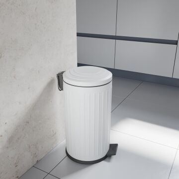 Aqua Bagno Midas  Çöp Kovası -Pedallı 16 lt. , Beyaz