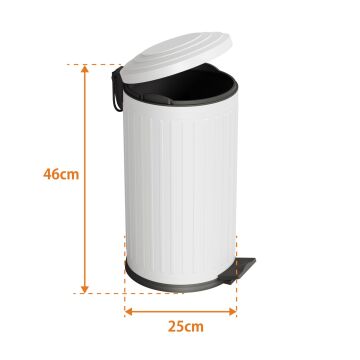 Aqua Bagno Midas  Çöp Kovası -Pedallı 16 lt. , Beyaz
