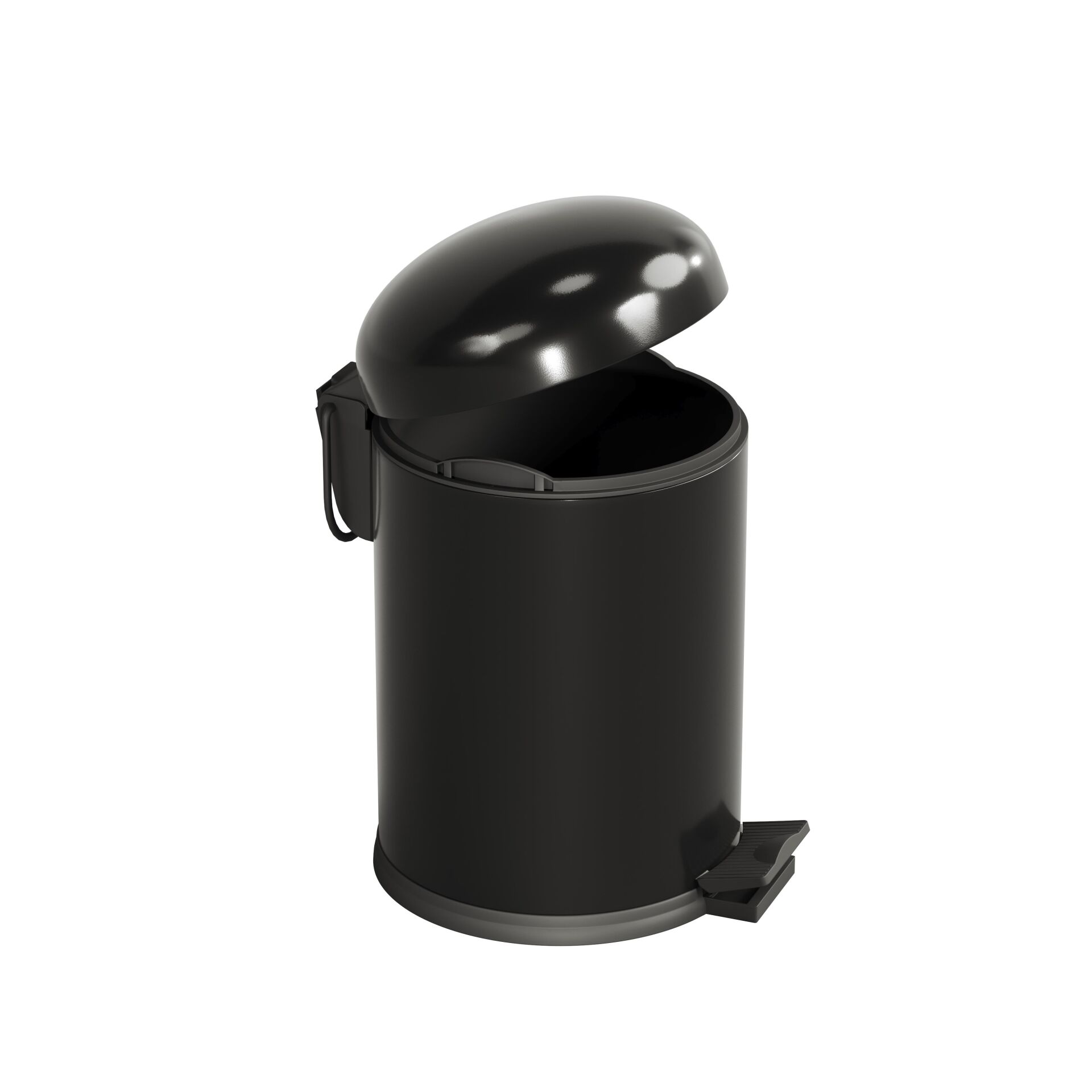 Aqua Bagno Smile  Çöp Kovası -Pedallı 5 lt. , Mat Siyah