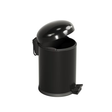 Aqua Bagno Smile  Çöp Kovası -Pedallı 5 lt. , Mat Siyah
