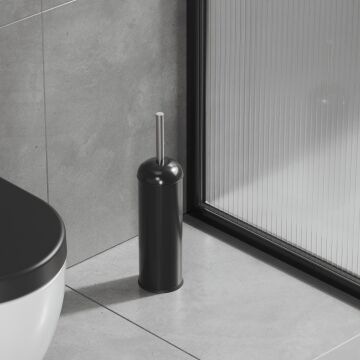 Aqua Bagno Smile  Klozet ve Tuvalet Fırçası , Mat Siyah