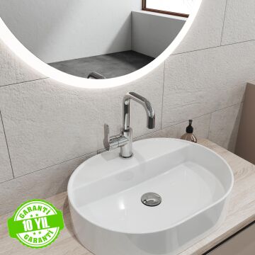 Adell Lento Kuğu Lavabo Bataryası - Parlak Krom 3/8