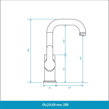Adell Lento Kuğu Lavabo Bataryası - Parlak Krom 3/8
