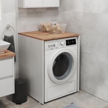 Aqua Bagno Voca Smartbox Çamaşır  Dolabı ,Atlantik Çam - Beyaz