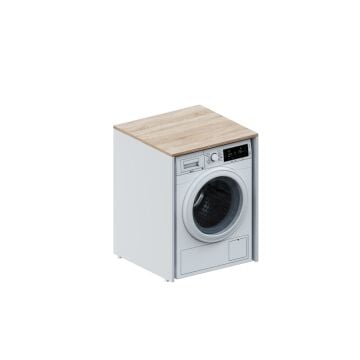 Aqua Bagno Voca Smartbox Çamaşır Makinesi Alt Dolap - Somono Meşe - Beyaz