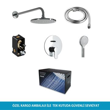 Adell Lento Optimal Ankastre Set -Krom - 2 Yollu Çıkış