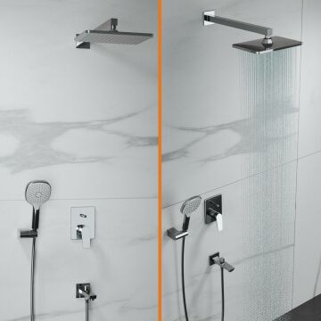 Adell Azure  Optimal Ankastre set -Krom - 2 Yollu Çıkış