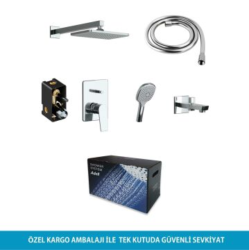 Adell Azure  Optimal Ankastre set -Krom - 2 Yollu Çıkış